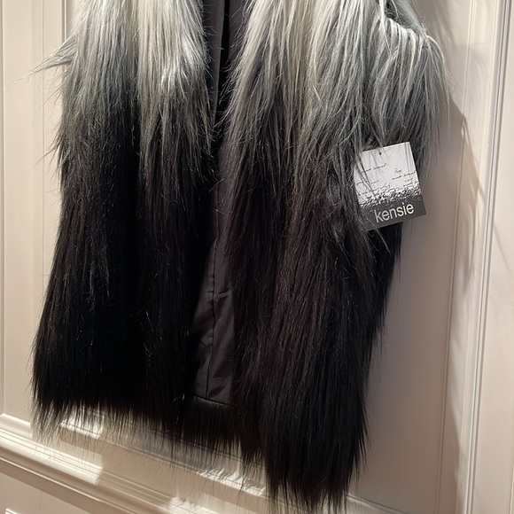 Kensie | NWT Ombré Shaggy Faux Fur Vest - size XL - Picture 4 of 8